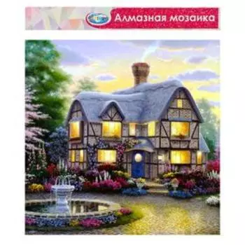 Алмазная мозаика без подрамника, частичное заполнение «Сказочный домик» 40×50 см