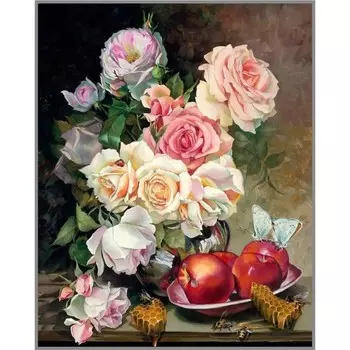 Алмазная мозаика без подрамника «Наслаждение», 40 50 см, 39 цветов