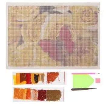 Алмазная мозаика «Букет роз», 19 цветов