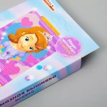 Алмазная мозаика для детей"Настоящая принцесса" София Прекрасная + емк, стерж с клеев подуш 1