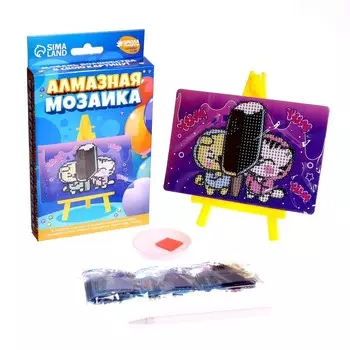 Алмазная мозаика с частичным заполнением на подставке для детей Yum!, 10 х 15 см