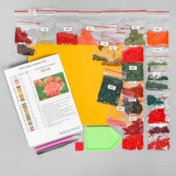 Алмазная мозаика «Королева сада» 29,5×20,5 см, 25 цветов