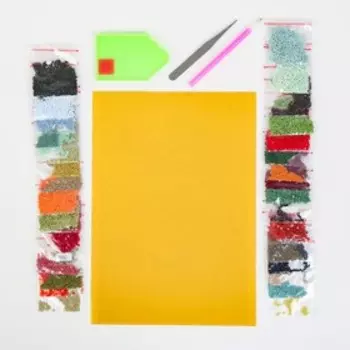 Алмазная мозаика «Маковый букет» 19 × 29 см, 31 цв. + наклейка