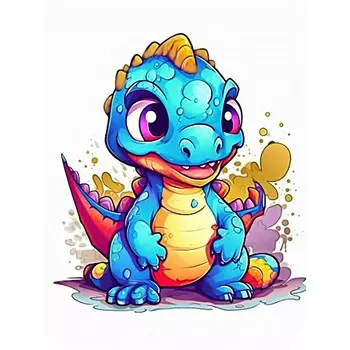 Алмазная мозаика «Малыш дракон» 15 20 см, без подрамника