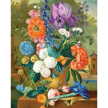 Алмазная мозаика на подрамнике с полным заполнением «Букет цветов», 40х50см