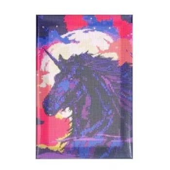 Алмазная мозаика на подрамнике с полным заполнением «Единорог в ночи», 20 30 см