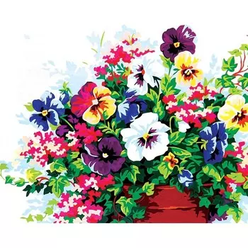 Алмазная мозаика на подрамнике с полным заполнением «Прекрасные цветы», 40 50 см