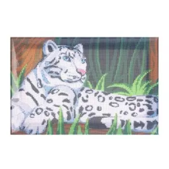 Алмазная мозаика на подрамнике с полным заполнением «Снежный барс», 20 30 см