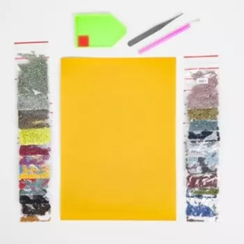 Алмазная мозаика «Парочка» 20 × 27 см, 27 цветов + наклейка