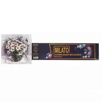 Алмазная мозаика «Ромашки» 40х40 см, 30 цветов