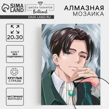 Алмазная мозаика с частичным заполнением на холсте «Стиляга», 20 х 30 см