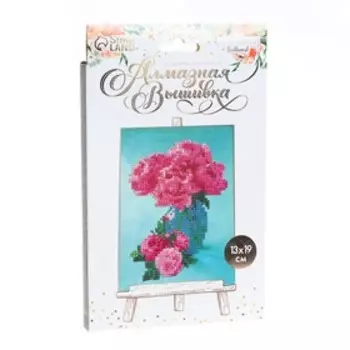 Алмазная мозаика с частичным заполнением на подставке «Букет» 13х19 см