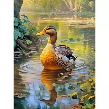 Алмазная мозаика «Утка», 30 40 см, на подрамнике