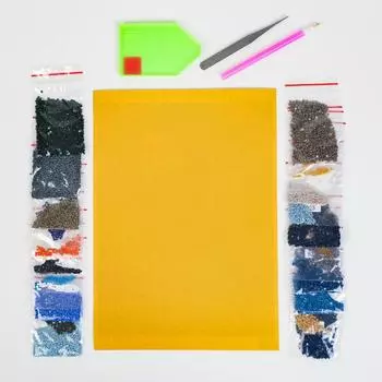 Алмазная мозаика «Волнистый попугайчик в тропиках», 23 цвета