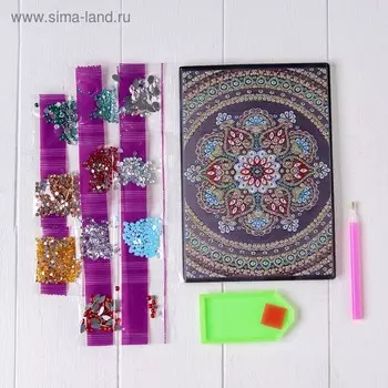 Алмазная вышивка на блокноте «Роскошный узор» 50 стр