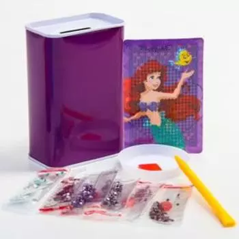 Алмазная мозаика на копилке, 11.5х8.5 см, Принцессы
