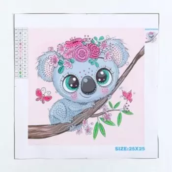 Алмазная вышивка на пяльцах «Милая коала»