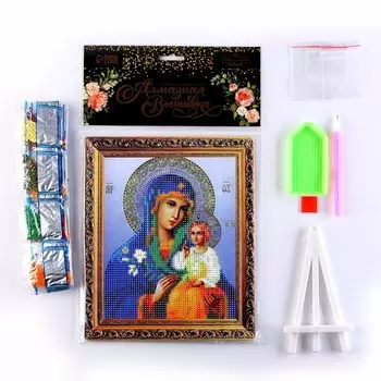 Алмазная вышивка «Неувядаемый цвет», 21 25 см, холст, ёмкость, с частичным заполнением