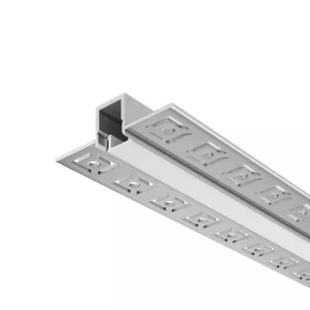 Алюминиевый профиль скрытого монтажа Led Strip ALM-5313A-S-2M, 200х5,25х1,4 см, цвет серебро