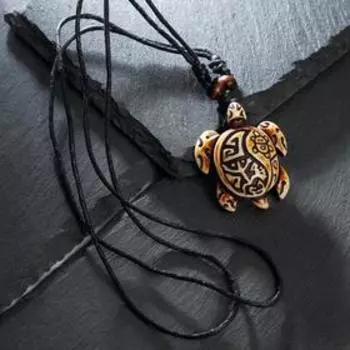 Амулет "Черепаха" на шнурке, 4х3см