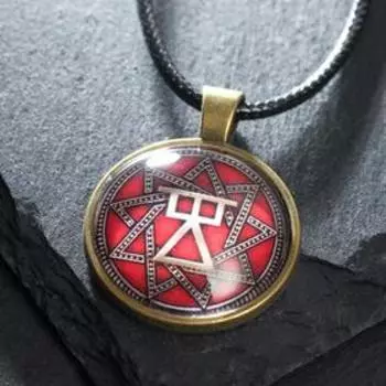 Амулет "Чертог Девы" 28.08-20.09, на шнурке, цвет красный