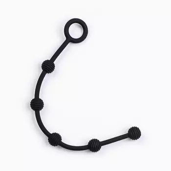 Анальные шарики, софт-силикон, черный, 15250 мм