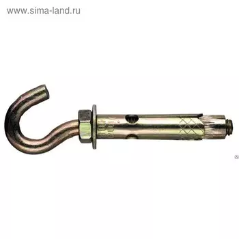 Анкерный болт Steelrex, с крюком, оцинкованный, 12х130 мм, 30 шт