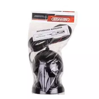 Антенна автомобильная FM активная внутрисалонная, сфера, на магните, 10см/d7см, кабель 3м, S00203014