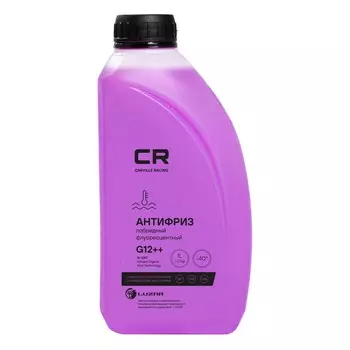 Антифриз лобридный Carville Racing, флуоресцентный -40°С, фиолетовый, готовый, 1 л/1.07 кг