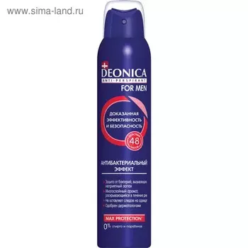 Антиперспирант Deonica For Men «Антибактериальный», аэрозоль, 200 мл