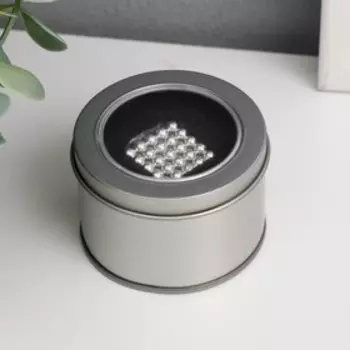 Неокуб-антистресс «Магнитный конструктор», 125 шариков, d=0.5 см, серебро