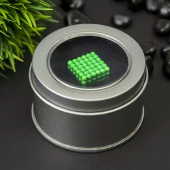 Антистресс магнит "Неокуб" 216 шариков d=0,3 см (фосфорный) 1,8х1,8 см