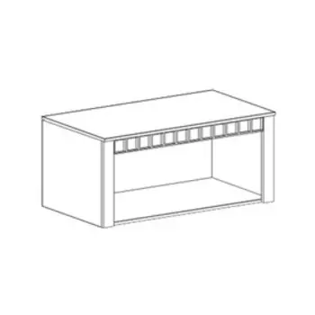 Антресоль 2-дв Прованс, 590х1070х480, Бодега белая/Патина премиум