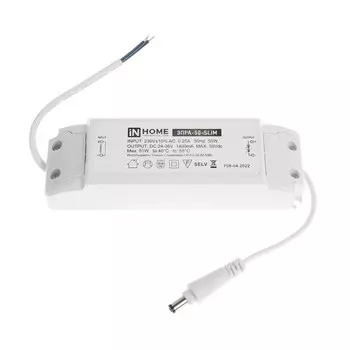 Аппарат пускорегулирующий электронный IN HOME, ЭПРА-50-SLIM, 50 Вт