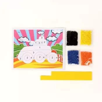 Аппликация EVA крошкой «Танк»