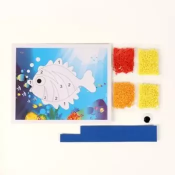 Аппликация EVA крошкой «Золотая рыбка»