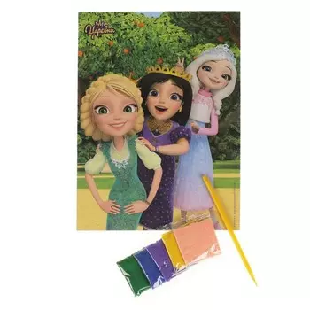 Аппликация из песка «Царевны», 17 23 см