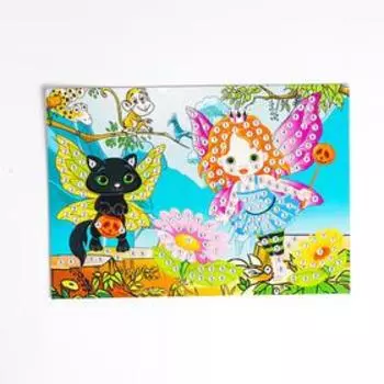 Аппликация круглыми стразами и EVA «Сказочная фея»