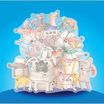 Аппликация наклейками по номерам «Собачки»