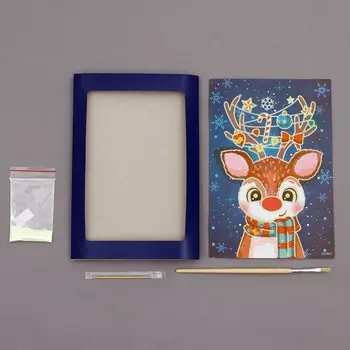 Аппликация с неоном «Олень»