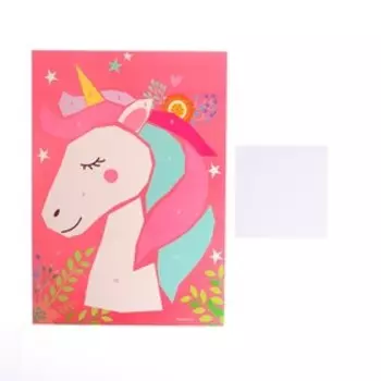 Аппликация с полигональными фигурами «Единорог»