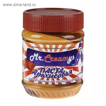 Арахисовая паста Mr. Creamys с шоколадом, 340 гр