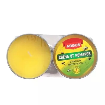 ARGUS свечи антимоскитные с маслом цитронеллы по 75гр.комплект 24шт по 2 свечи