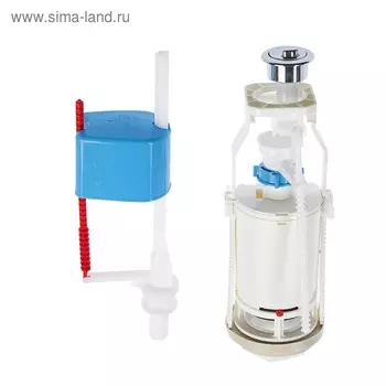 Арматура для смывных бачков "АНИ Пласт" WC3550С, с нижней подводкой 1/2, 2 режима, хром