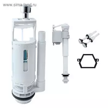 Арматура для унитаза IDDIS F012400-02K, нижняя подводка, два уровня слива