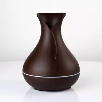 Аромадиффузор LuazON LHU-13, ультразвуковой, 300 мл, 4 режима, подсветка, цвет темное дерево