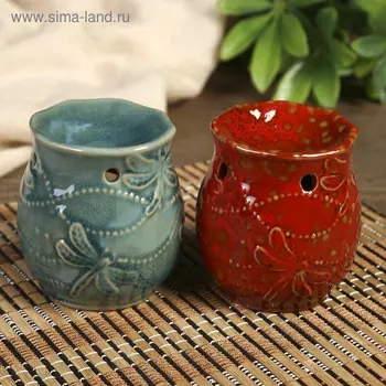 Аромалампа керамика "Полёт стрекозы" МИКС 8х7х7 см