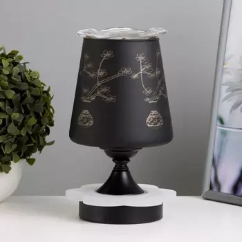 Аромалампа с подсветкой «Цветок» E14 40 Вт +RGB черный 12.512.523 см