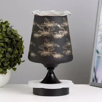 Аромалампа с подсветкой «Цветы» E14 40 Вт +RGB черный 12.512.523 см