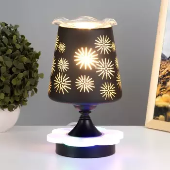 Аромалампа с подсветкой «Круги» E27 40 Вт +RGB черный 12.512.523 см RISALUX